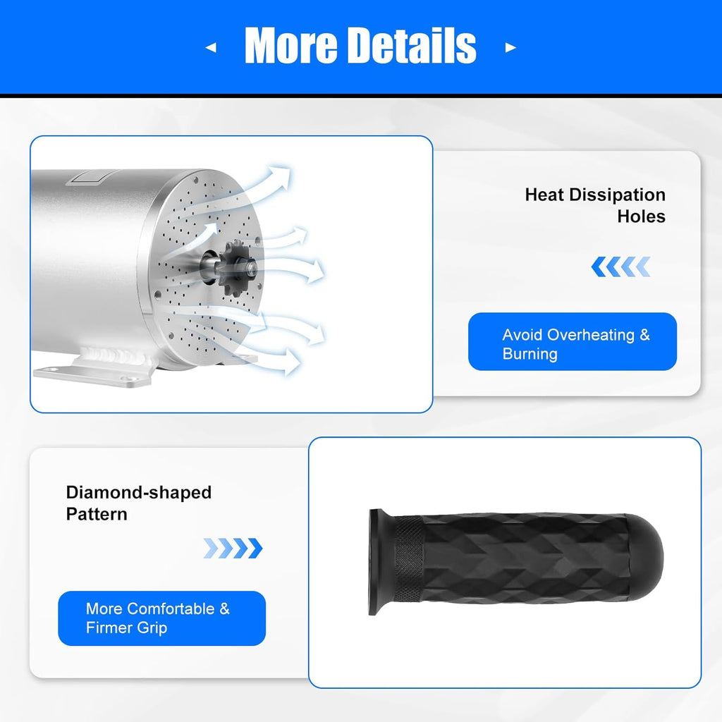 48-72V 3000W 6000RPM Brushless Motor Kit S923448