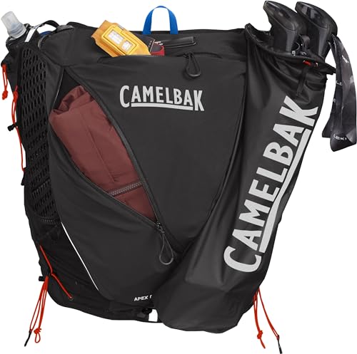 Black Large Racing Vest with Soft Flask Hydration S6581