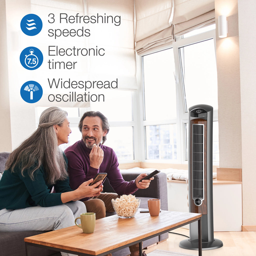 42 Tower Fan with Ionizer, Timer and Remote Y128246