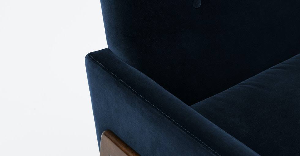 Blue Fabric Accent Armchair U613355
