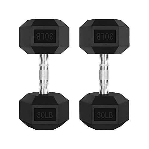 Rubber Encased Hex Dumbbell Sets P66429