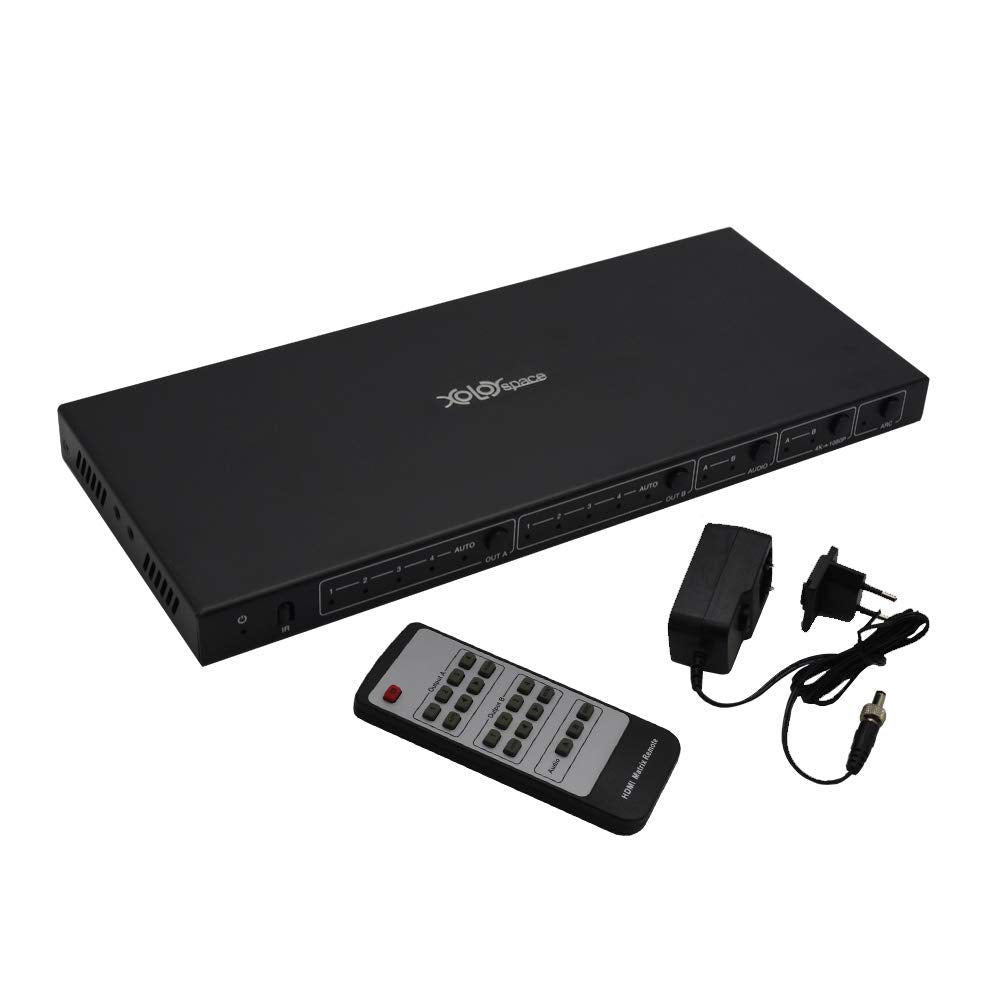4X2 4K 60HZ HDMI Matrix Switcher with Audio Extractor H934