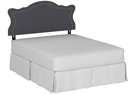 Queen Size Dark Grey Fabric Headboard I837149