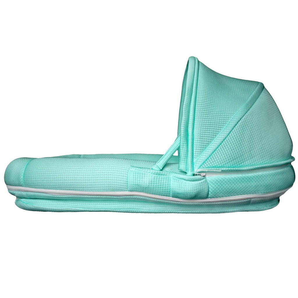 White Portable Baby Lounger with Canopy L540