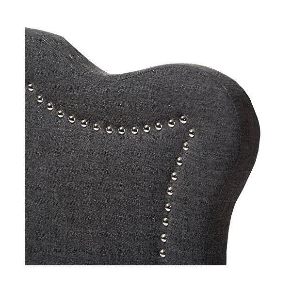 Queen Size Dark Grey Fabric Headboard I837149