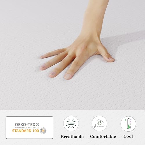Twin XL Size Cooling Gel Memory Foam Mattress Topper with Removable Washable Cover T508
