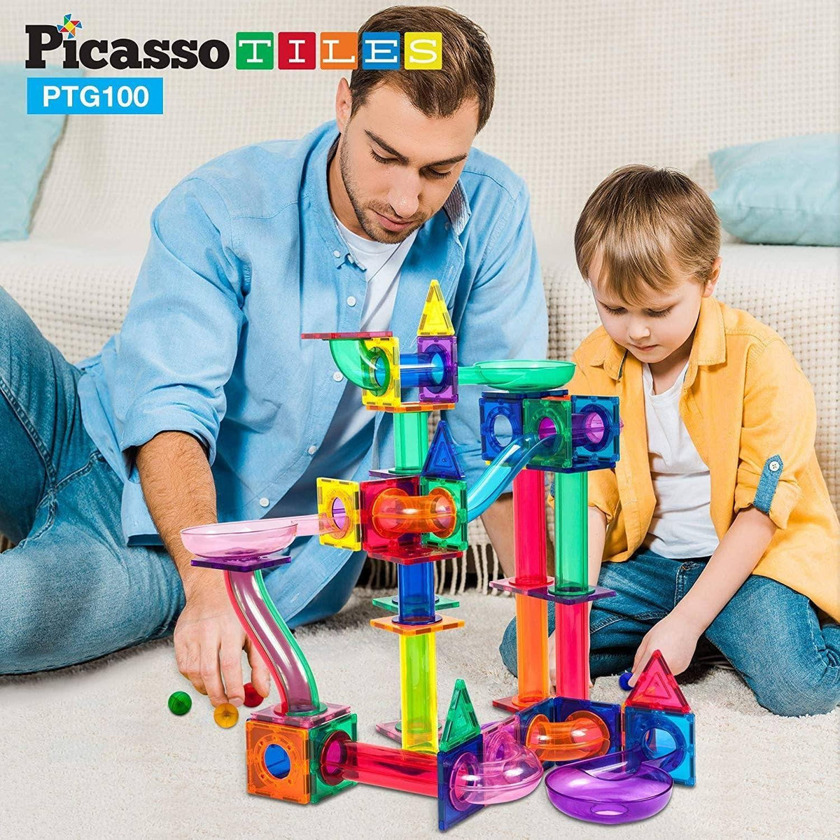 Magnetic Marble Run 100 Piece Building Set V8297