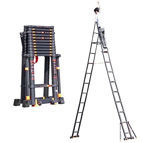 Telescoping Ladder with 2 Triangle Stabilizers, 330lbs Capacity V49462