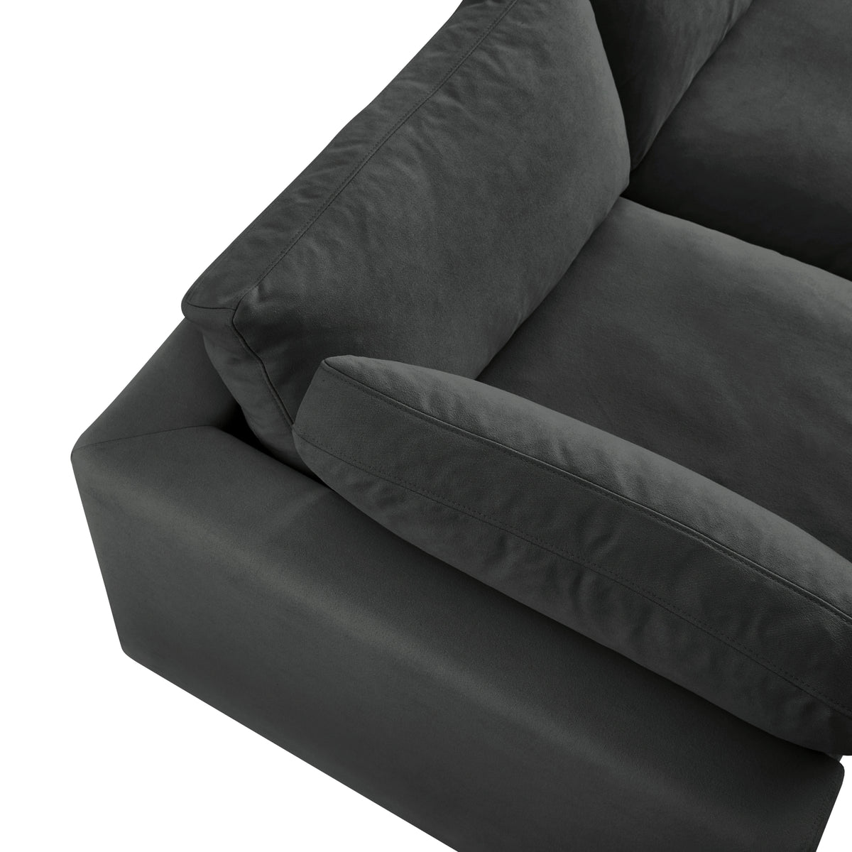 Charcoal Linen Sofa U-Chaise Sectional L2971