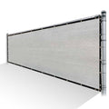Grey Privacy Fence Screen HDPE Mesh Windscreen with Reinforced Grommets L5020