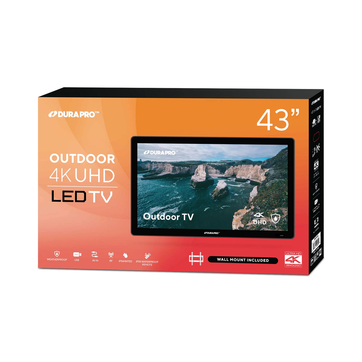 43 Outdoor Partial Shade 4K UHD LED TV with Waterproof Remote I741761