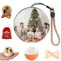 2.7" White 3D Crystal Ball Christmas Ornament F64887