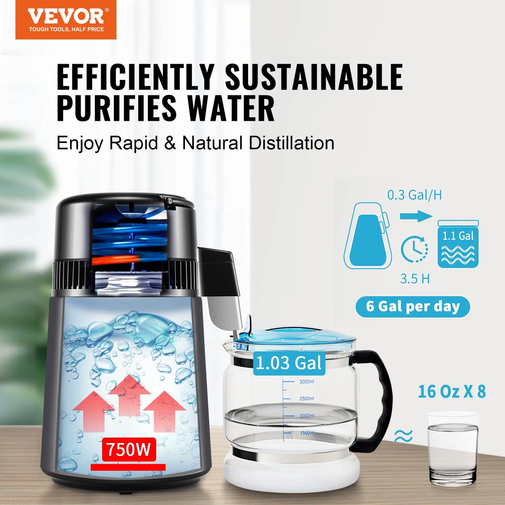 4L Stainless Steel Water Distiller F503