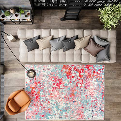 Blue/Red 8 ft. x 10 ft. Area Rug H94431