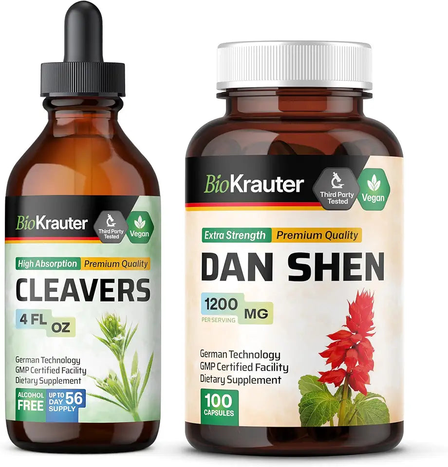 Cleavers Tincture 4 Fl. Oz. & Dan Shen 100 Capsules L503