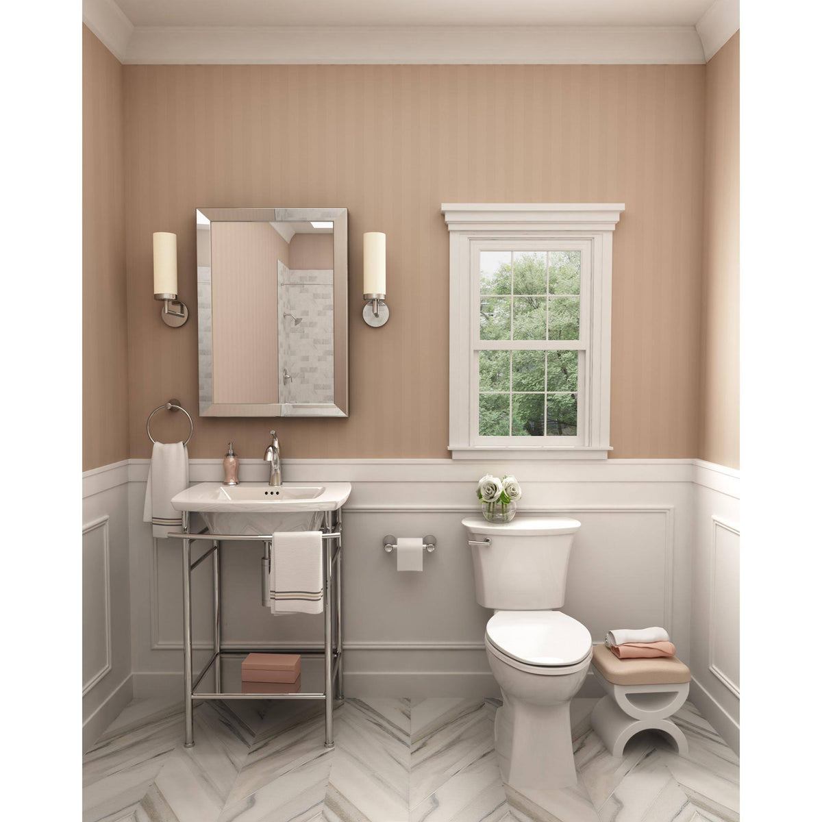 White Bathroom Sink A942687
