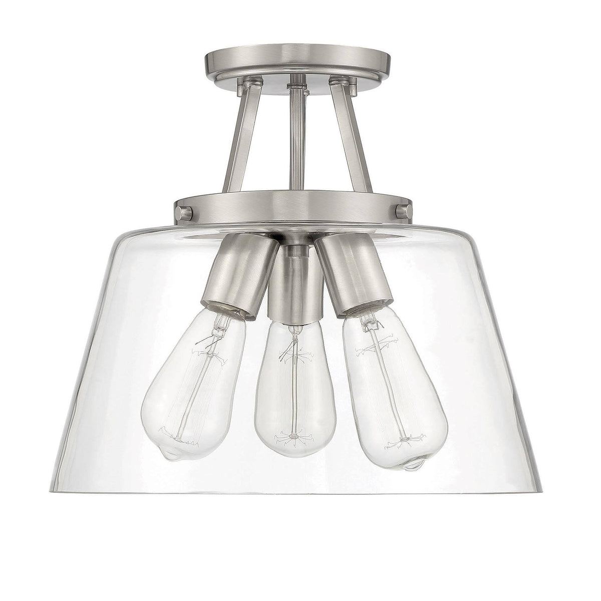3 Light Semi-Flush Mount Satin K304763