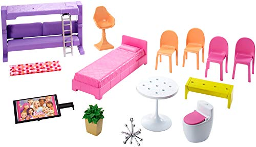 Dollhouse with Pool, Slide, Elevator, Lights, Sounds and 70+ Accessories P376