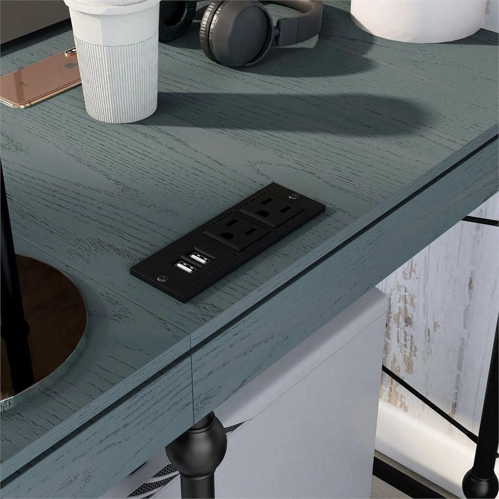 L-shaped Wooden Desk L3809