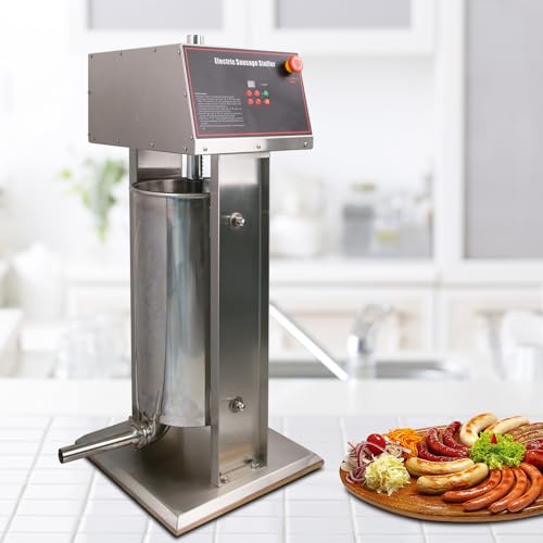 Stainless Steel Electric Sausage Stuffer 55LBS with 4 Stuffing Tubes J99452