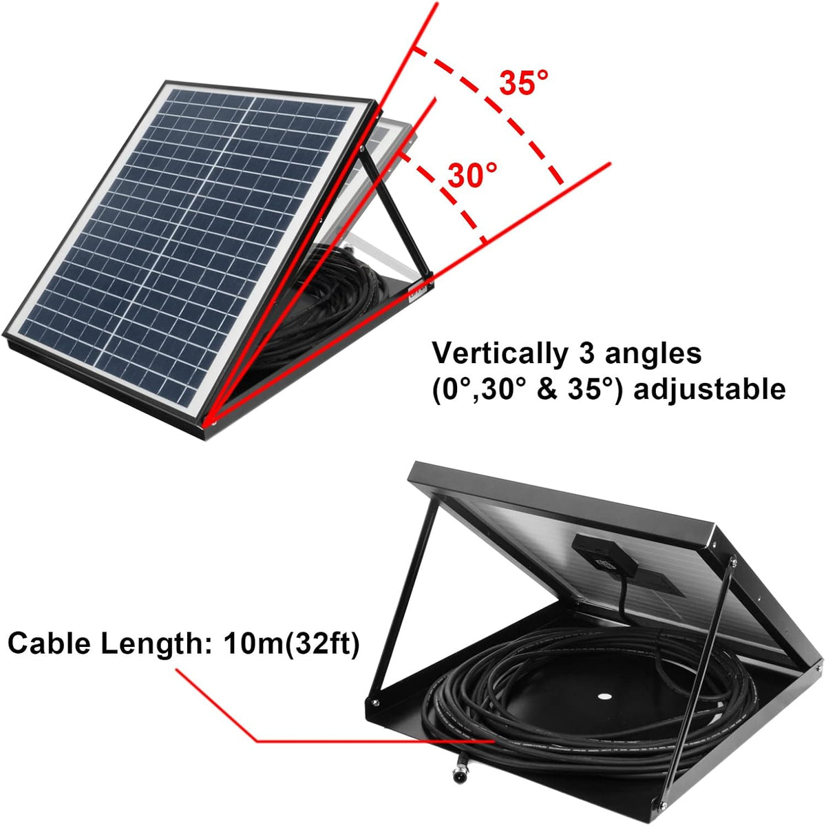 Solar Powered Exhaust Fan with Thermostat A331
