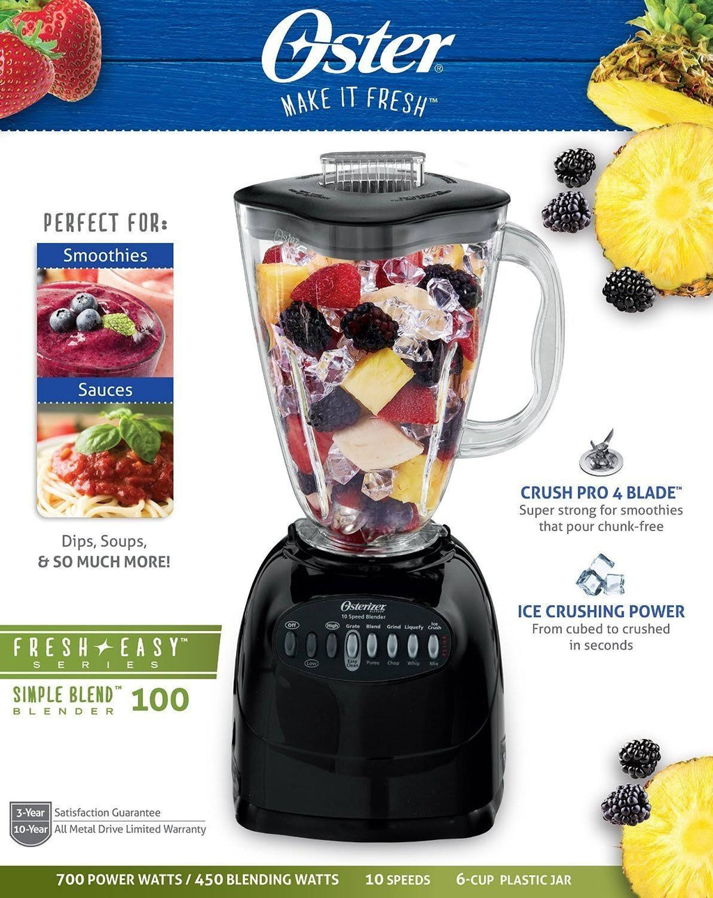 12-Speed Blender, 6-Cup Capacity, Metallic Red M242334