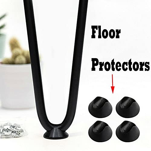 Black 2-Rod Metal Table Legs H212996