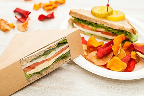 Medium Eco Friendly Triangle Sandwich Box with Window 200 Count W85992