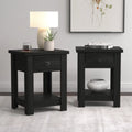 White 1 Drawer Nightstand Set of 2 J2091