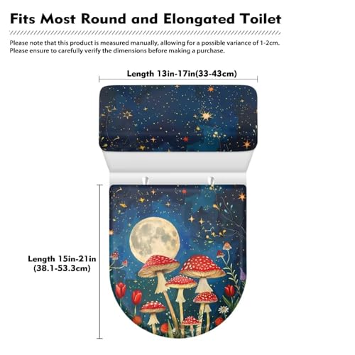 Santa Claus Toilet Lid Tank Cover 2 Pack Set N7741
