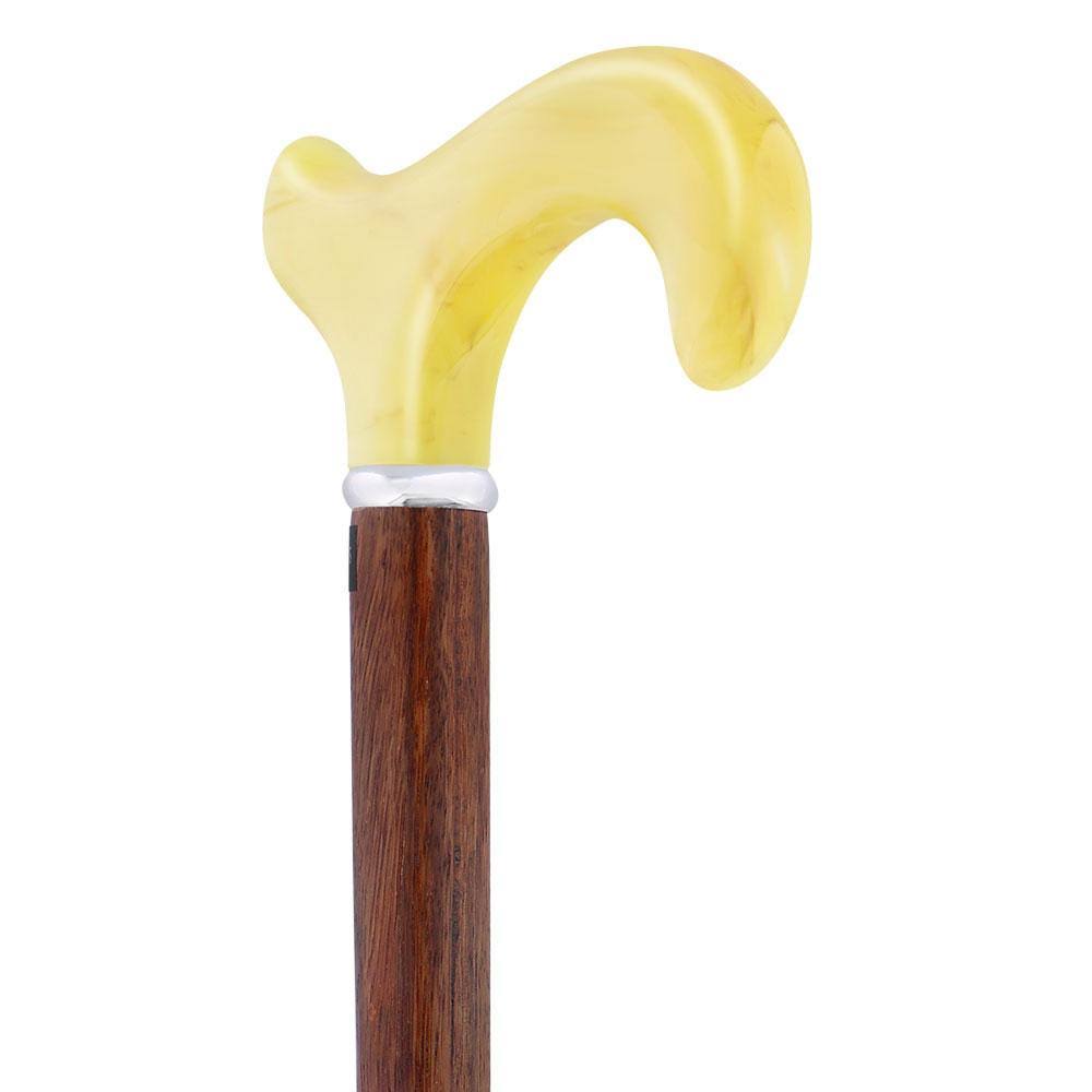 Derby Walking Cane with Genuine Rosewood Shaft and Silver Collar N693223