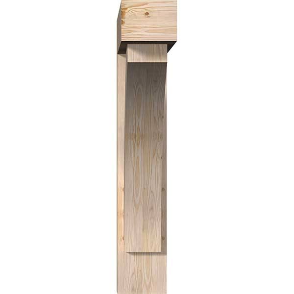 Douglas Fir Smooth Bracket with Offset Brace D7374