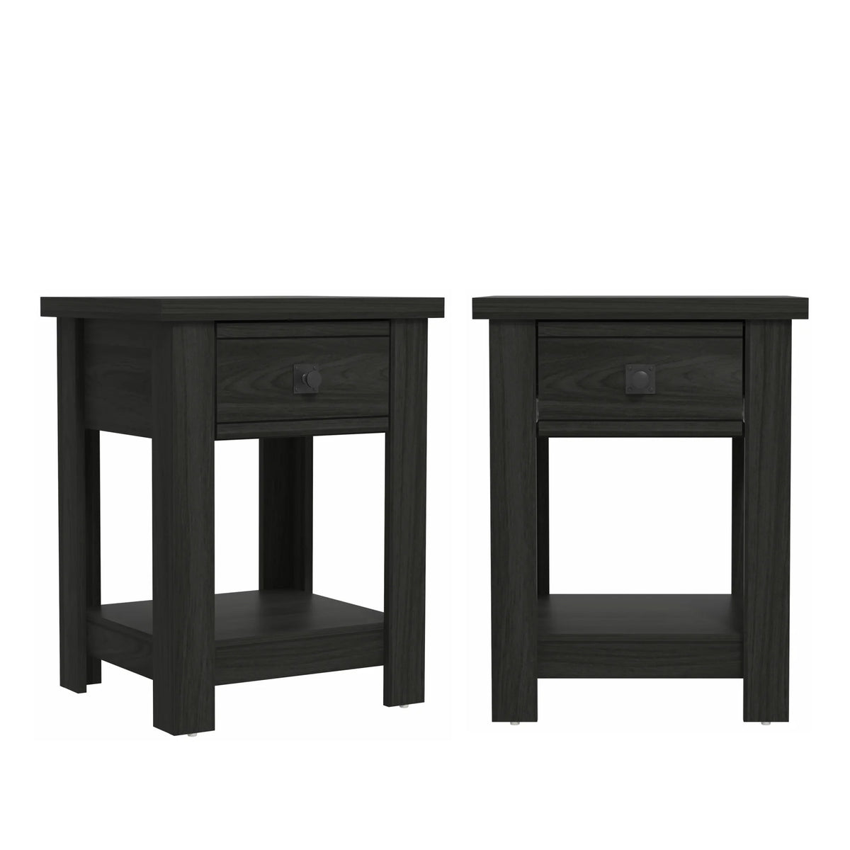 White 1 Drawer Nightstand Set of 2 J2091