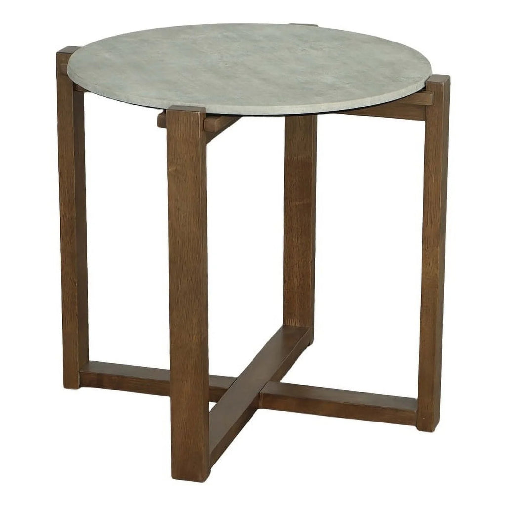 Round Wood End Table Q84332