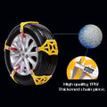 8Pcs Anti-Skid Snow Chains for Tyres, Universal 165-285mm I53855
