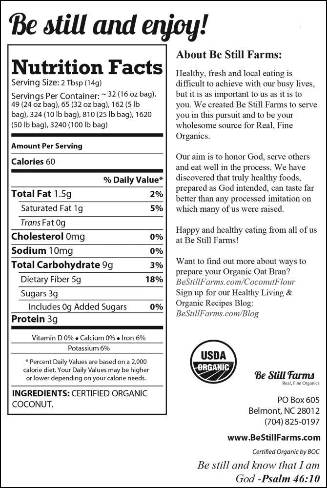 Organic Coconut Flour 5 Lbs V2019