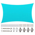 Turquoise Rectangle Sun Shade Sail with Rectangle Kit U373