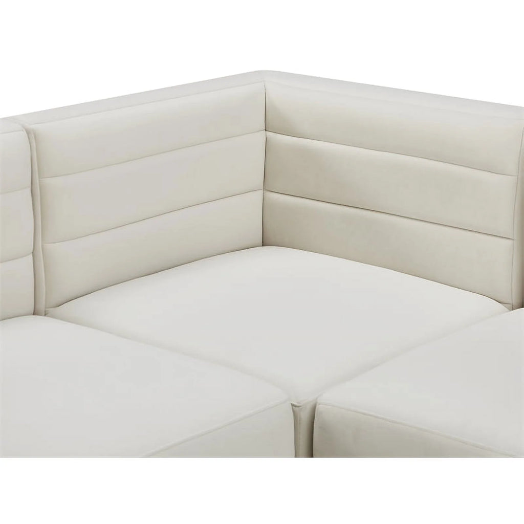 Cream Velvet Modular Sofa O499449