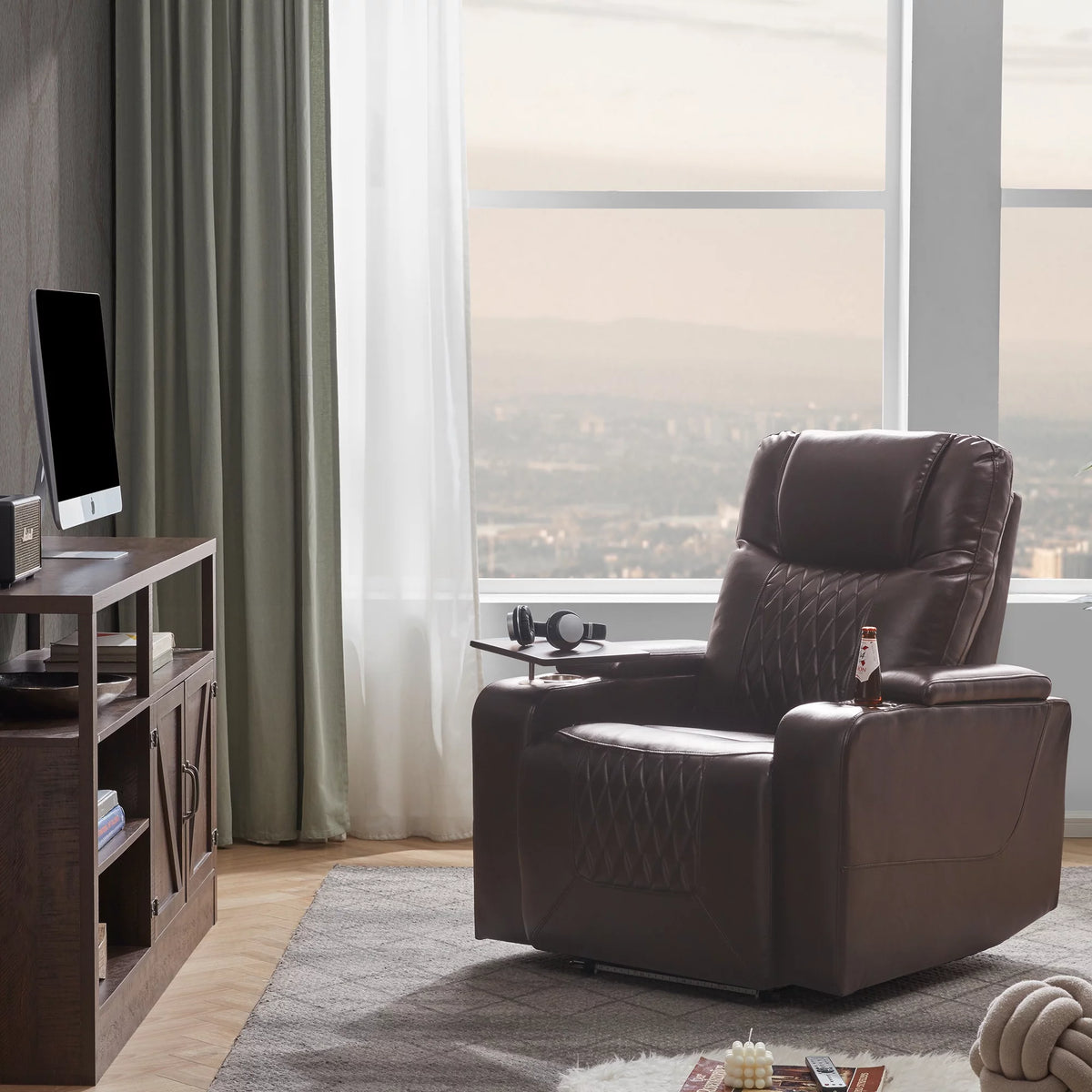 Power Motion Recliner with Cup Holders and USB Charge Port G148