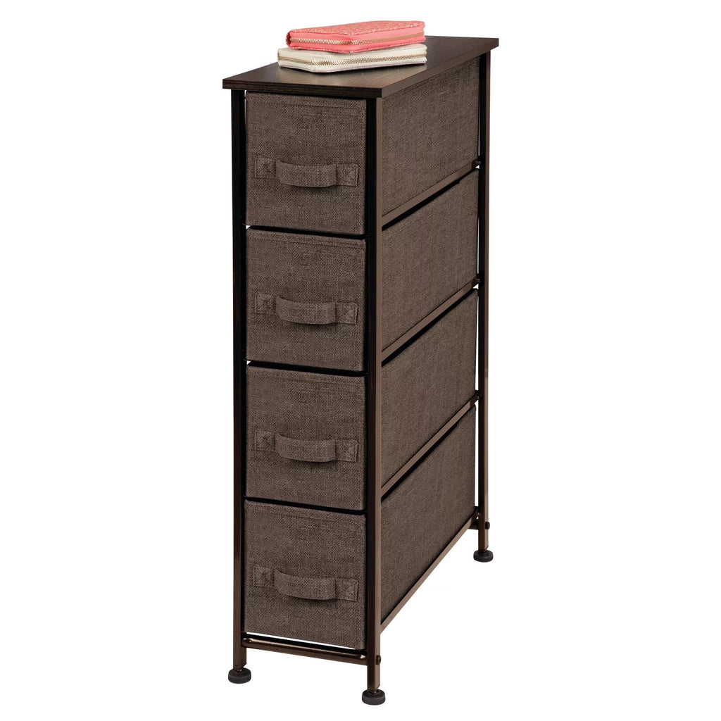 Narrow 4 Fabric Drawers Dresser Z601019