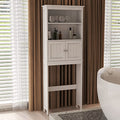 White 2 Door Wooden Floor Storage Cabinet with 1 Drawer E223