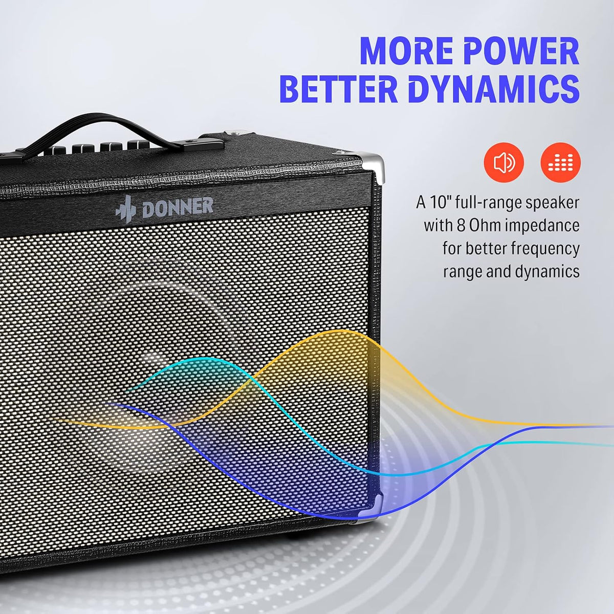 30W Guitar Practice Amplifier Combo with 10" Speakers L73855