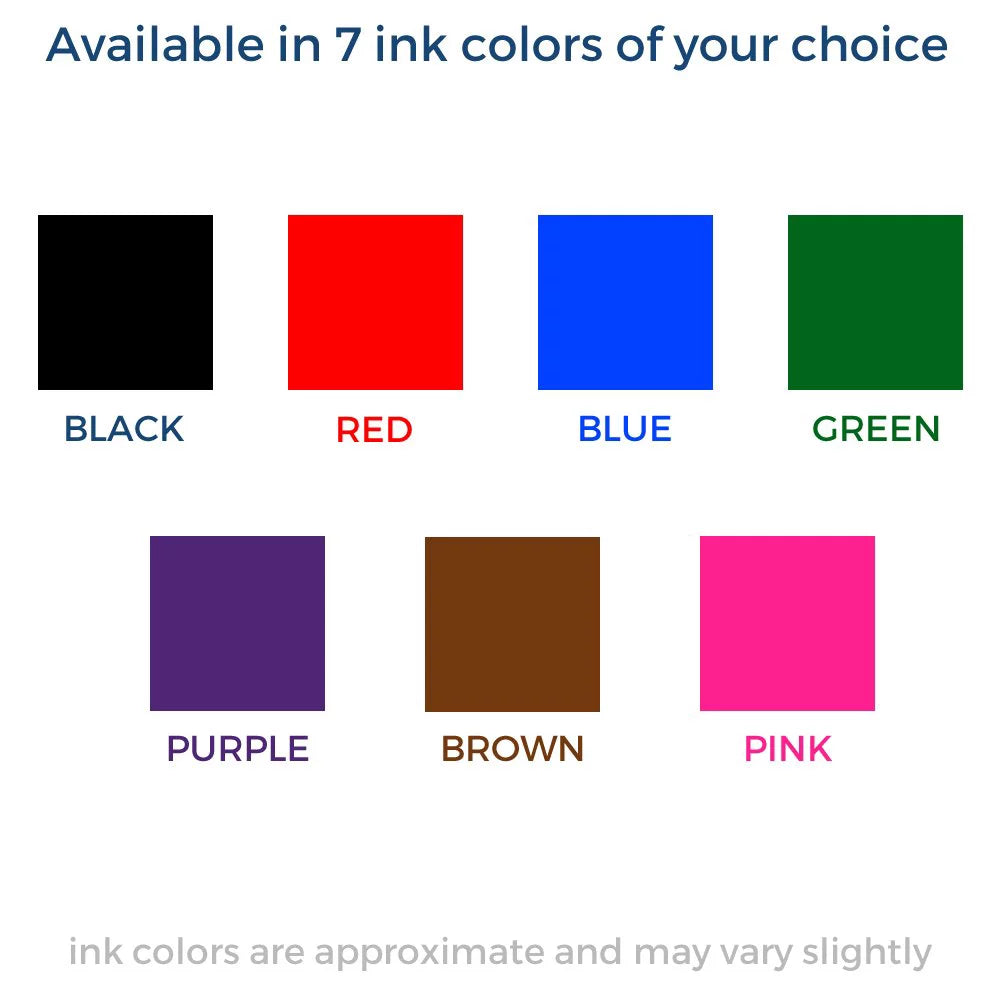 Large Pre-Inked Stamp with Pink Ink I595