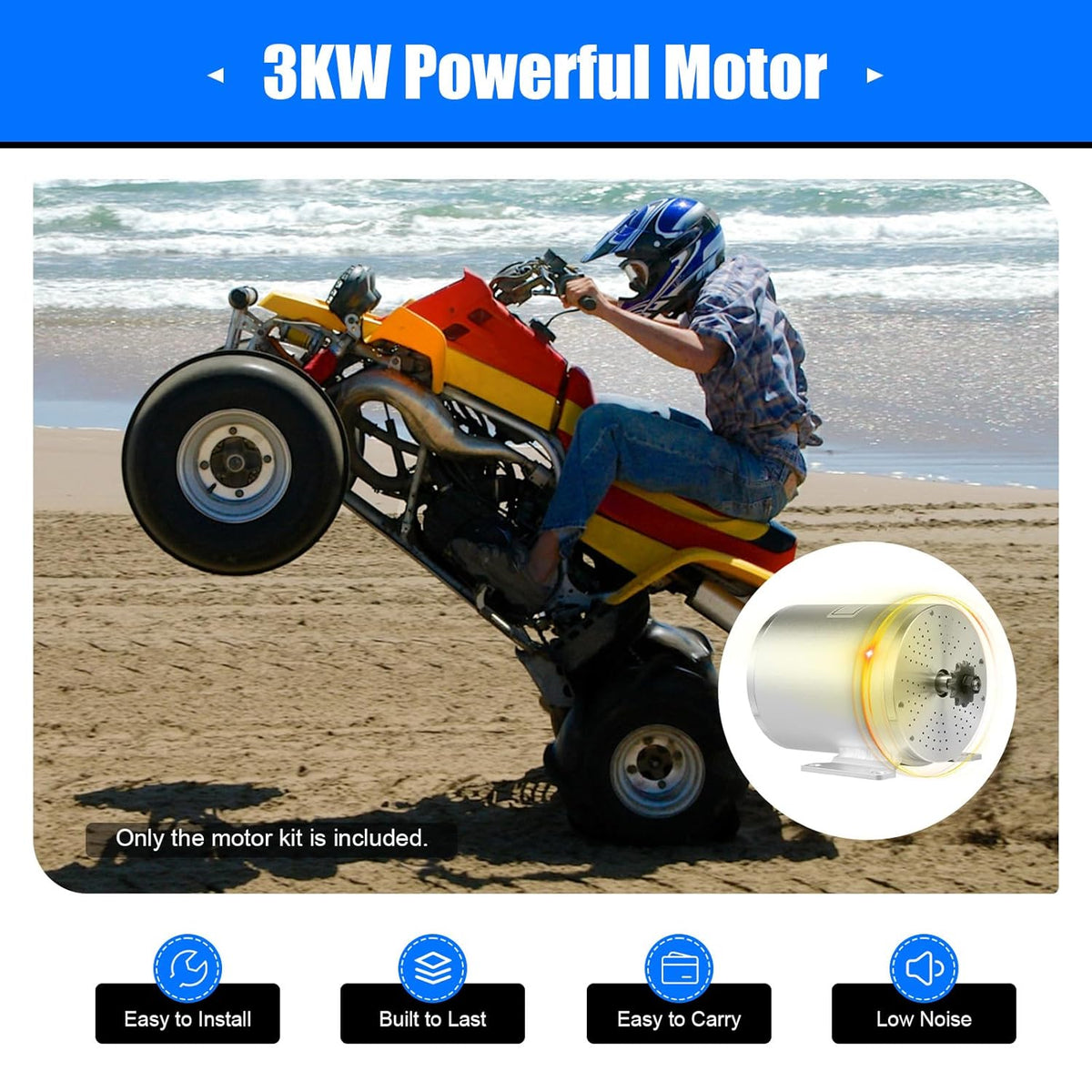 48-72V 3000W 6000RPM Brushless Motor Kit S923448
