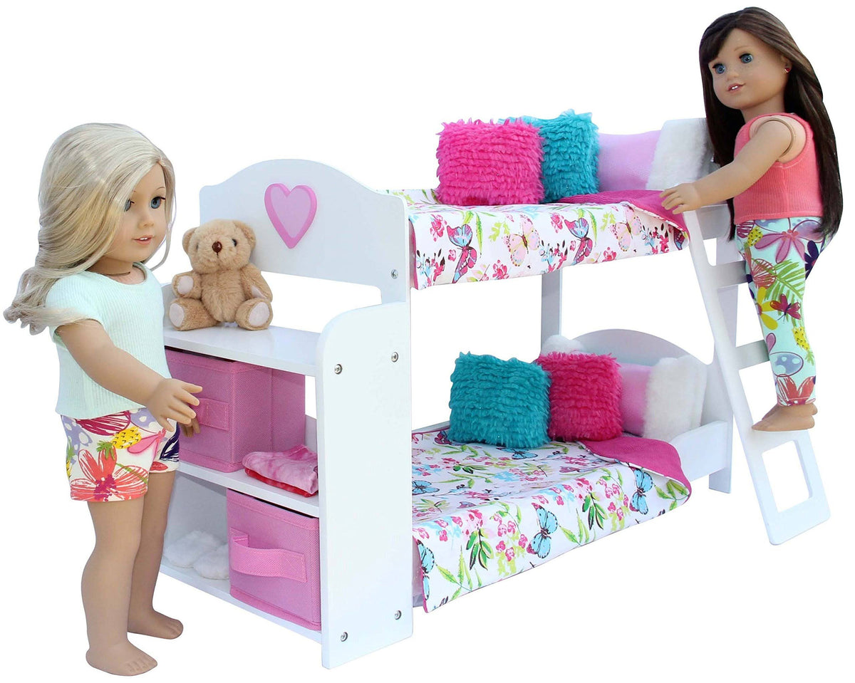 20 pc Doll Bedroom Set with Bunk Bed R16503