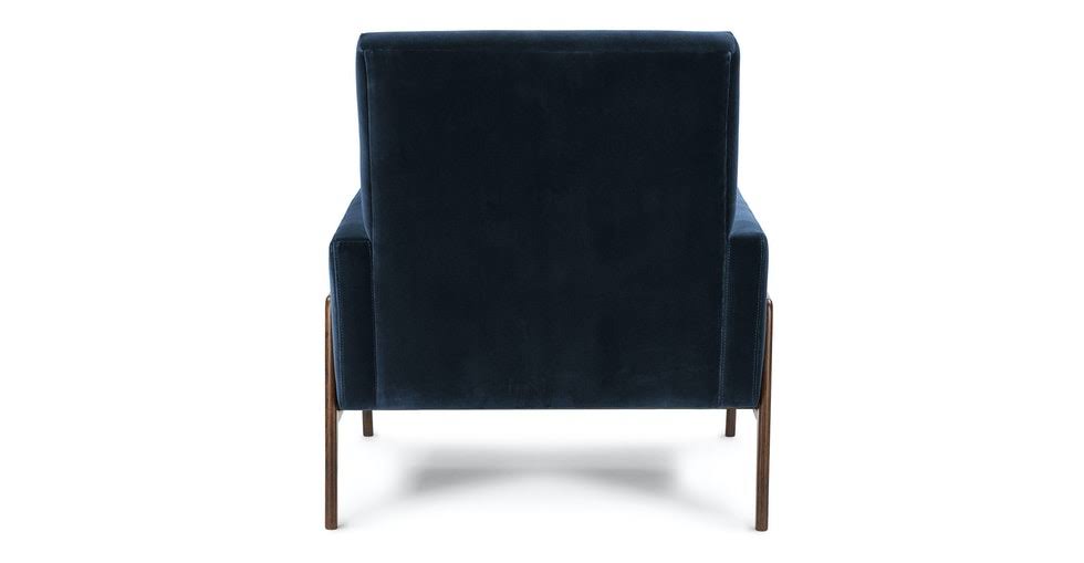 Blue Fabric Accent Armchair U613355