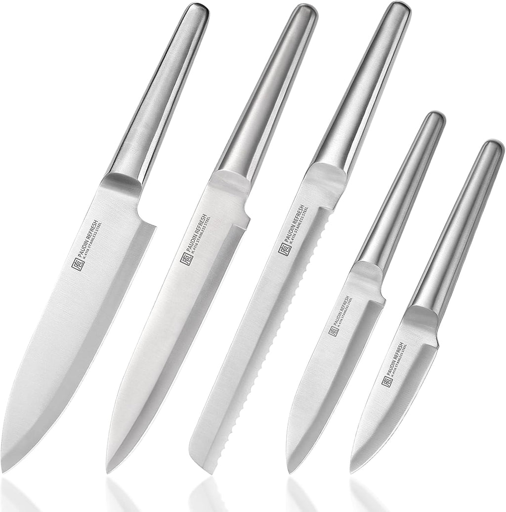 5 Pc German Stainless Steel Chef Knife Set C393