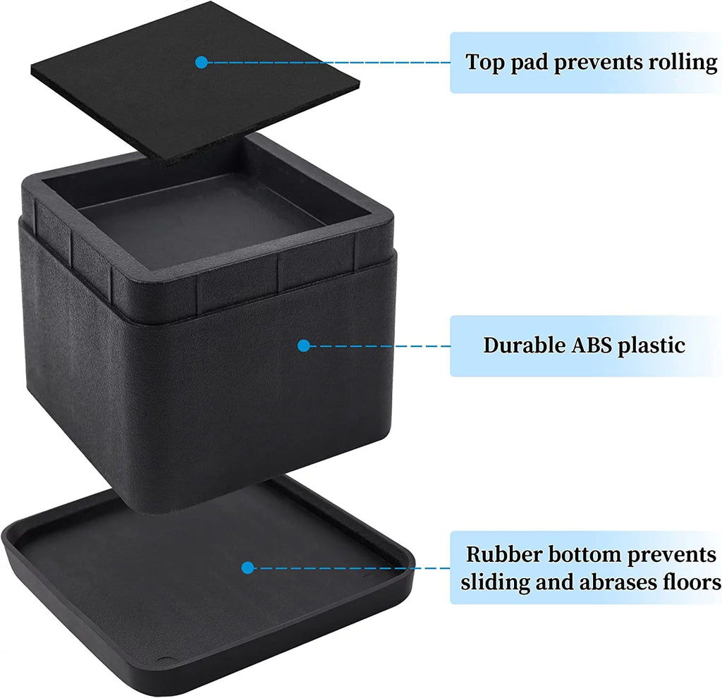 3 Inch Adjustable Heavy Duty Furniture Risers 4pcs A525