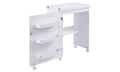 White Folding Craft Table Storage Cabinet G4943