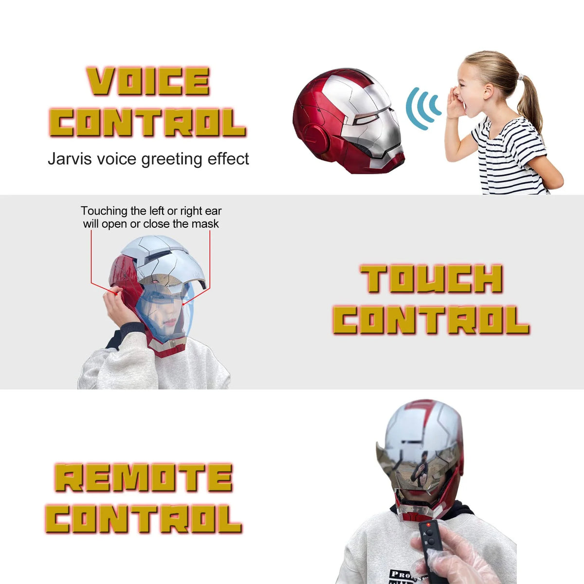 Iron Man Helmet Electronic Mask with Sounds & LED Eyes 1:1 Model D9058